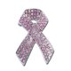 thumbnail image 1 of Broche de cinta rosa para mujer, para concienciación sobre el cáncer de mama, broche completo de diamantes de imitación, joyería de moda cuidadosa, Joya, 1 of 5