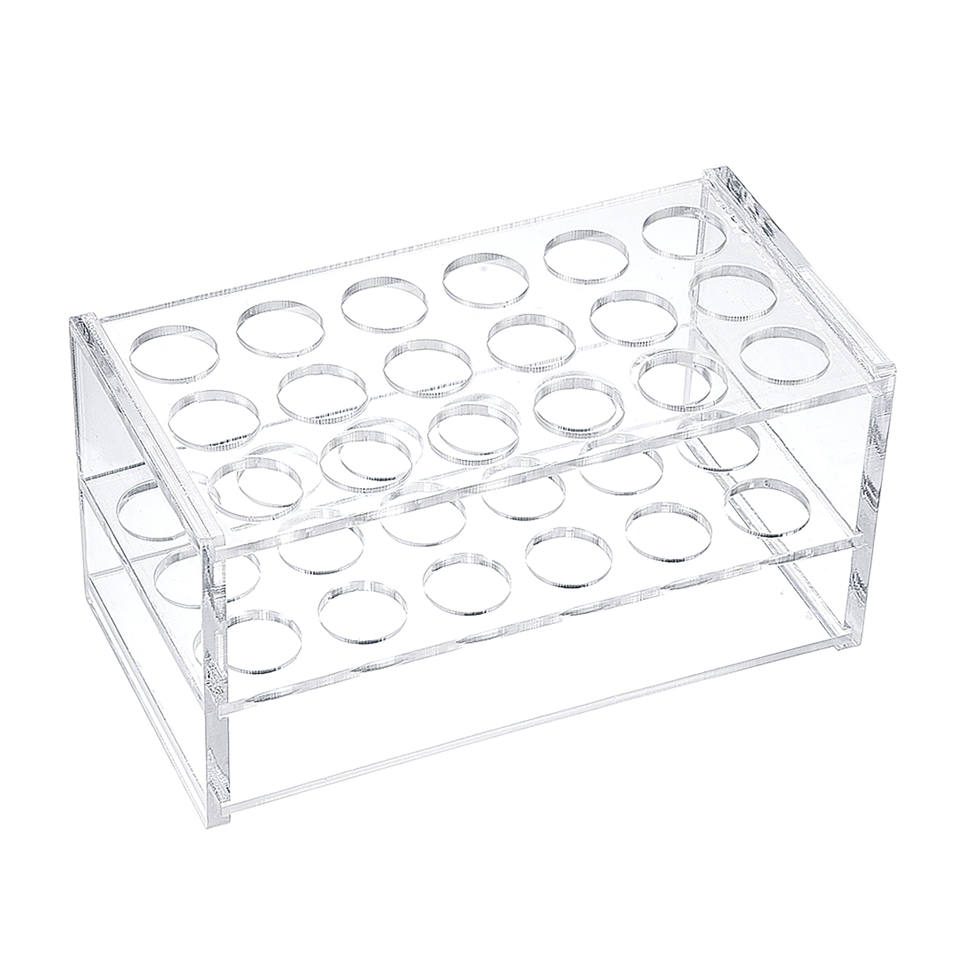 Test Tube Rack Acrylic, 18Well 17mm Diameter Clear for 10ml,15ml Tube