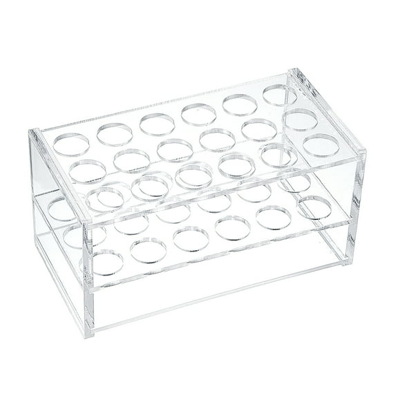 Test Tube Rack Acrylic, 18-Well 17mm Diameter Clear for 10ml,15ml Tube