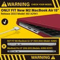 thumbnail image 4 of IBENZER Compatible with New 2025 2024 2023 MacBook Air 15 inch case M4 A3241 M3 A3113 M2 A2941, Hard Shell Case & Keyboard Cover & Screen Protector for Mac Air 15.3" , Wine Red, W-AT15-WR+2, 4 of 9
