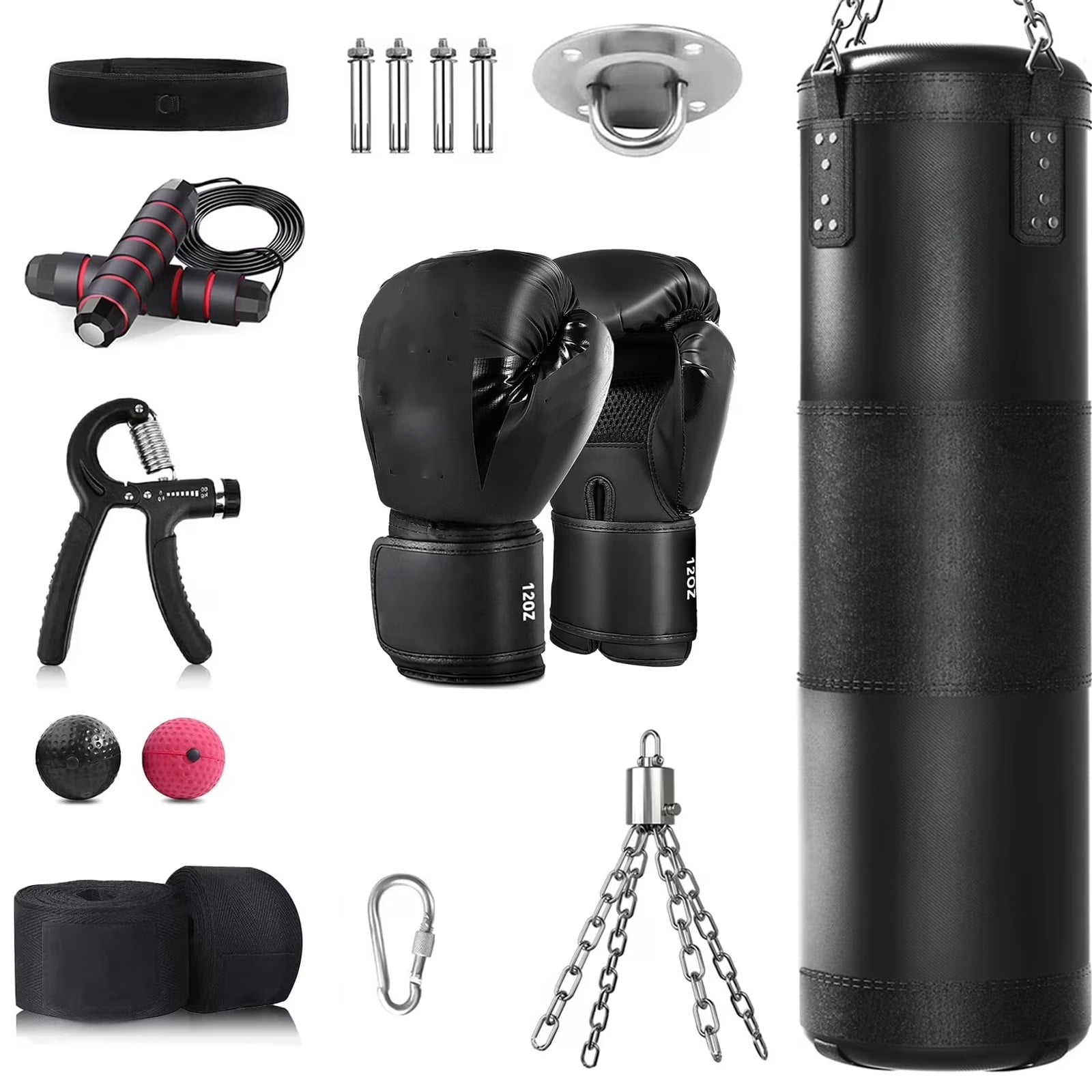 Everlast Powercore Heavy Bag, 80lb, Black/Gold – for Boxing, MMA