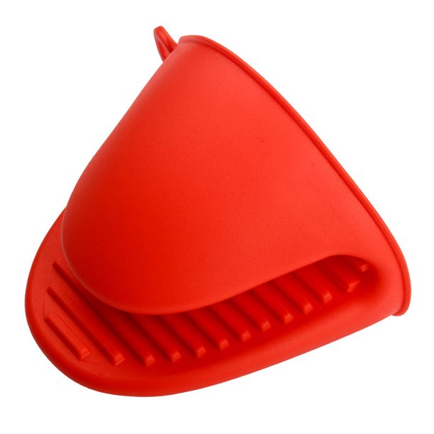 DADA Soporte de silicona para ollas, mini manopla de cocina para cocinar y hornear, solución resistente al calor, 1 par (rojo)