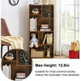thumbnail image 7 of VECELO 4-Tier Bookcase with Storage Shelves, 21.3" Modern Bookshelf for Organizer Display Stand Home Office, Vertical or Horizontal, Brown, 7 of 7