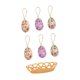 thumbnail image 5 of 6x decoraciones de huevos de Pascua, adorables accesorios de fiesta, adornos colgantes para Estampado de mariposas, 5 of 9