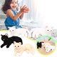 thumbnail image 3 of Juguete generoso Juguete de gato realista y suave de 28 cm Juguete bonito para niños de 3 años, 3 of 8