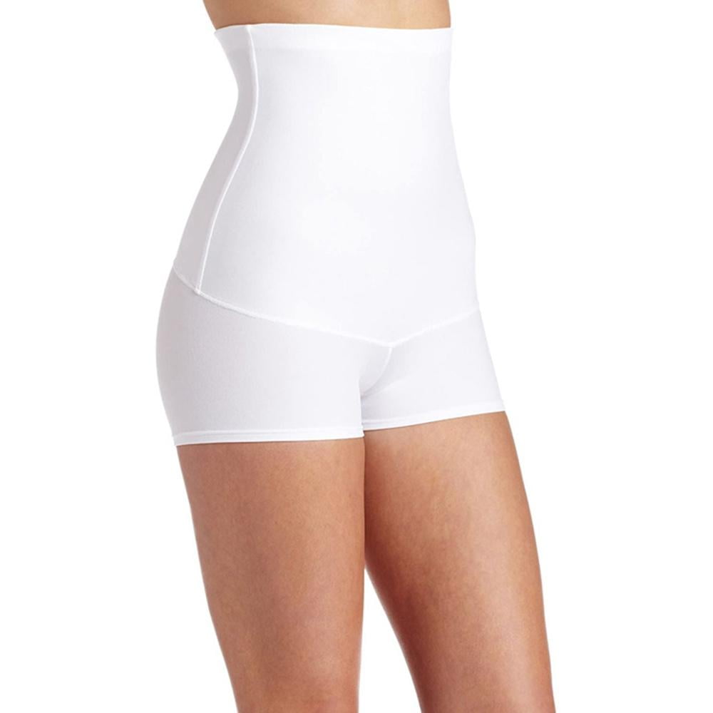 High Waisted Body Shaper Boyshorts Tummy Control Waist Slimming and Back  Smoothing Shapewear for Women Plus Size,White 3XL 
