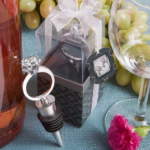 DIAMOND RING WINE BOTTLE STOPPERS (3)