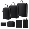 thumbnail image 4 of Bolsa de almacenamiento de viaje comprimida, juego de siete piezas, bolsa de almacenamiento de cosméticos de lavado digital, bolsa de viaje para ropa, zapatos y equipaje, 4 of 6