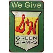 S&H Green Stamps Vintage Retro Reproduction Gift 8 x 12 High Gloss Metal 208120067097