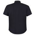thumbnail image 2 of Coevals Club Men's Summer Short Sleeve Casual Western Solid Plain Snap Buttons Work Shirt (Black S), 2 of 3