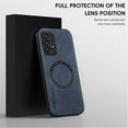 thumbnail image 4 of Allytechgroup Galaxy A33 5G Case, Magsafe Compatible Shockproof Vintage PU Leather Mangetic Back Cover Anti-Scratch Phone Case for Samsung Galaxy A33 5G, Blue, 4 of 10