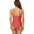 thumbnail image 5 of Alove Women Soild Monokini V neck Beach Bathing Suit Groovy Swimsuit 1 Piece, 5 of 5