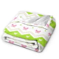thumbnail image 3 of XMXY Fleece Throw Blanket for Couch, Cute Butterfly Stripe Line Lightweight Plush Fuzzy Cozy Soft Bed Blankets and Throws for Sofa, 60"x50" inches, 3 of 8