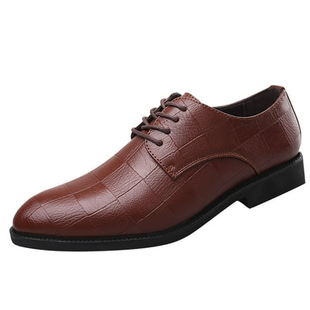 

Vedolay Men s Oxfords Comfortable Shoe Shoes Lace Suit Business Men Leather Shoes Male Casual Dress Mens Dress Slip on Shoes Leather(Brown 9)