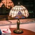 thumbnail image 6 of MUMTOP Tiffany Style Lamps Tabletop for Bedside Desk, Vintage Lamps with Shades, Stained-Glass 19'' Height White Light, Bulb not included, 6 of 6