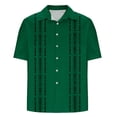 thumbnail image 5 of JSheng Men's Hawaiian Button Up Shirt Casual Shirt Short Sleeve Vintage Printed Shirt Cuba Beach Summer Shirts Army Green M, 5 of 5