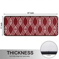 thumbnail image 5 of Kitchen Rugs Sets Of 2,Burgundy and White Wavy Pattern Anti Fatigue Kitchen Mat Rugs Non Slip Washable,Decorative Kitchen Floor Mats for Kitchen,Sink,Laundry,17"x47"+17"x47", 5 of 5