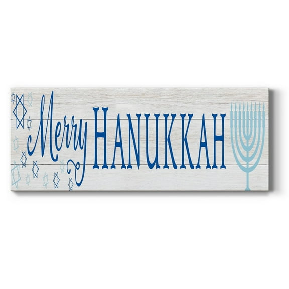 Happy Hanukkah II Premium Gallery Wrapped Canvas - Ready to Hang