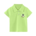 thumbnail image 3 of Shadoumai Polo Shirts for Boys Polka Dot Print Button Down Shirt Short Sleeve Tee for Toddler Fashion Sports T-Shirt T-Shirts Infant To Big Kid, 3 of 5