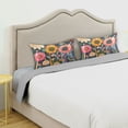 thumbnail image 3 of Yayeee Pillowcase King Size Set of 2 Satin Wrinkle Resistant Pillow Case, Large Colorful Flowers, 3 of 7