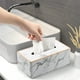 thumbnail image 5 of Caja de pañuelos rectangular de cuero (patrón de mármol gris) JAMW Sencillez, 5 of 5