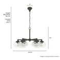 thumbnail image 6 of Hunter - Saddle Creek 6-light Noble Bronze, Large Chandelier, Dimmable, Schoolhouse Style, Candle Shaped, for Bedrooms, Kitchens, Dining, Living Rooms - 19388, 6 of 7