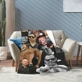 thumbnail image 4 of Blanket Donnie Wahlberg Soft and Comfortable Wool Fleece Throw Blankets Gift for Home Decoration Sofa Office car Camping Yoga Travel Home Decoration Cozy Plush Beach, 4 of 5