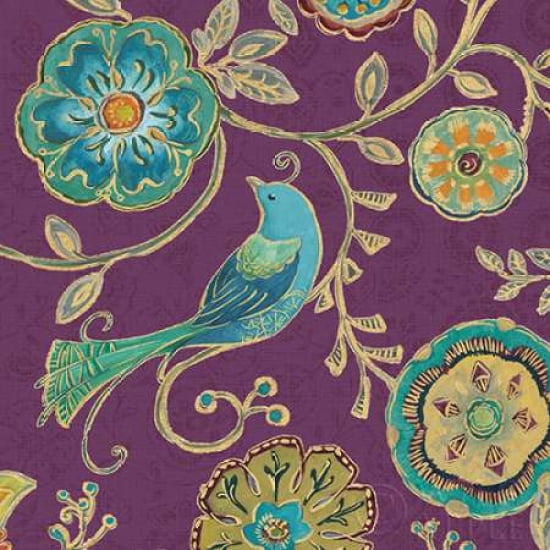 Bohemian Wings VIII Aubergine Poster Print by Daphne Brissonnet 24 x 24