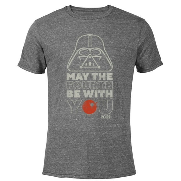 Star Wars Darth Vader May the Fourth Be With You - Short Sleeve Blended T-Shirt for Adults - Customized-Dark Heather