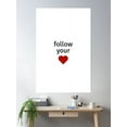 thumbnail image 2 of Follow Your Heart Poster Wall Art, Modern Wall Decor For Living Room Bedroom, 24x36 UNFRAMED, 2 of 3
