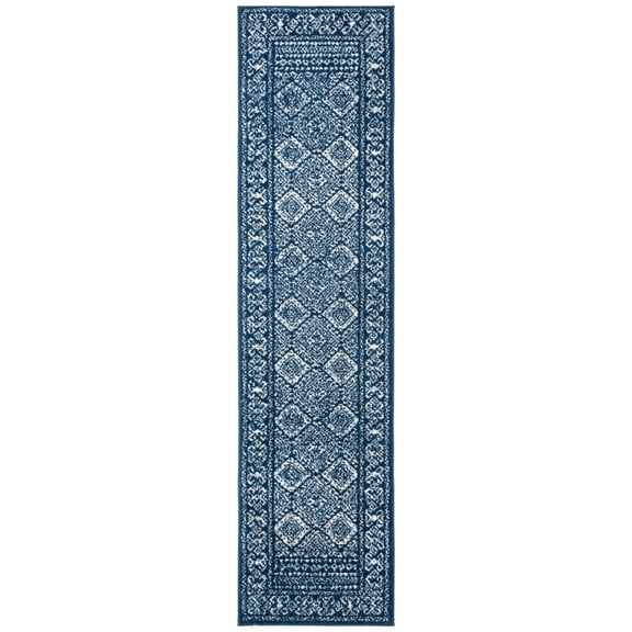 SAFAVIEH Tulum Ophelia Oriental Runner Rug, Navy/Ivory, 2' x 9'