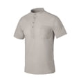 thumbnail image 5 of Men's Big and Tall Henley T-Shirts, Short Sleeve Pocket Waffle Knit Loose Fit Shirt Summer Oversized Button Tee Big and Tall Size S-3XL Gray, 5 of 9