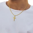 thumbnail image 4 of murtoo Cross Necklace for Men, Christian Jesus Pendant, Stainless Steel Mens Necklace with Twisted Rope Chain Curb Chain Wheat Chain, Jewelry Gift for Men Women, 4 of 5