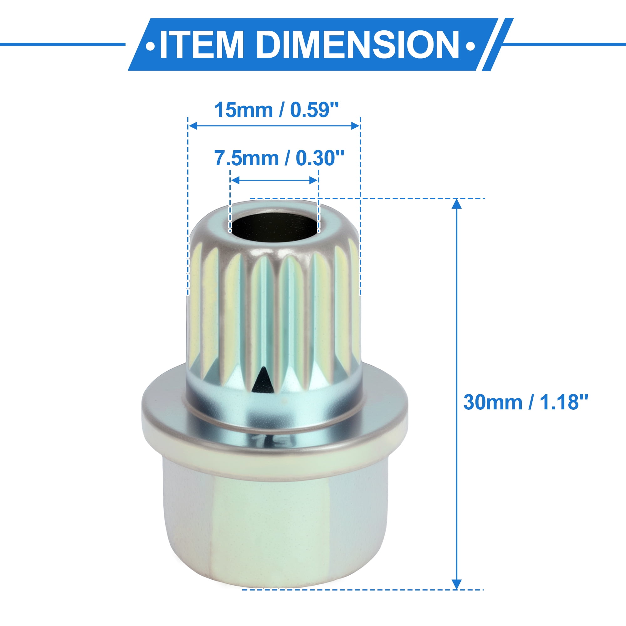 Unique Bargains Vehicle Wheel Lock Lugnut for BMW, Durable 35/19PT Galvanized Alloy Steel
