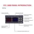 thumbnail image 3 of STC-3008 Dual Digital Two Relay Output Thermoregulator Thermostat Heater Cooler with Probe ,High Precision, 3 of 6