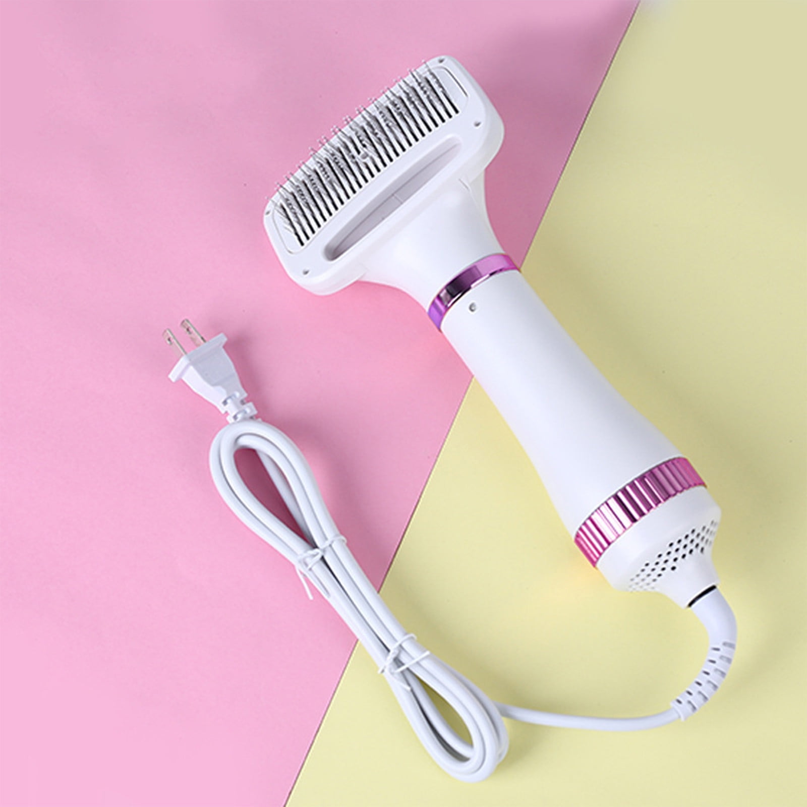 Smart pet Portable Pet Hair Dryer With Brush 3 Temperatures Portable Quiet 2 In 1 Pet Hair Dryer Button Hair Removal Suitable For Small And Medium Pet