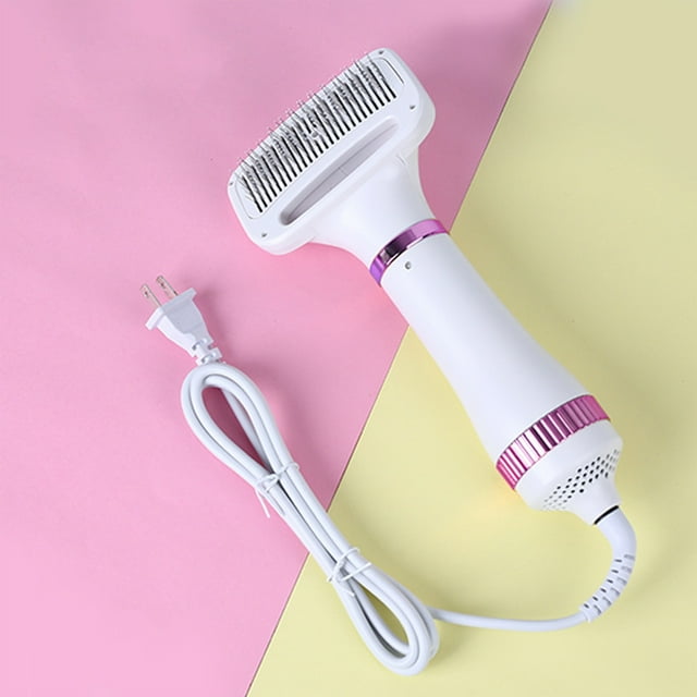 Birdeem Hair Dryer Brush, Dog Hair Dryer, Portable Pet Hair Dryer with Brush, 3 Temperatures, Portable Quiet 2 in 1 Pet Hair Dryer, Button Hair Removal, Suitable for Small and Medium Pet