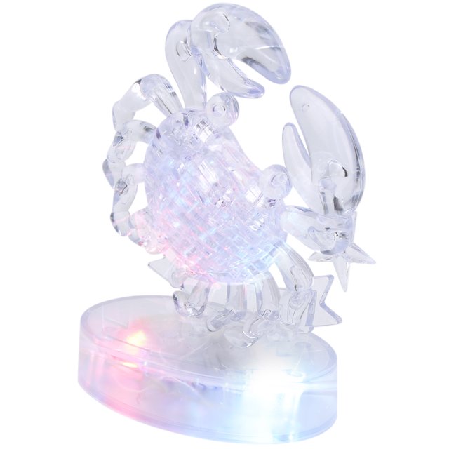Rompecabezas De Cristal DIY Rompecabezas Tridimensional Con Luz LED CáncerCáncer