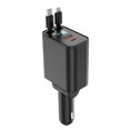 thumbnail image 1 of Cargador de coche escalable [cargador de coche de 120 W] Cargador de coche de carga rápida Accesorios para el coche Adaptador de cargador de teléfono para el coche, 1 of 6