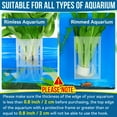 thumbnail image 3 of Upgraded Aquarium Plant Holder with Hooks and Suction Cups for Fish Tank Aquaponic Plant Cultivation and Aquascape Decorations (Semitransparent), 3 of 10
