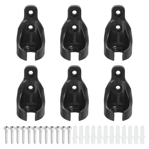 6Pcs Bungee Ball Receivers Brackets, Universal Blinds Replacement Parts, Black