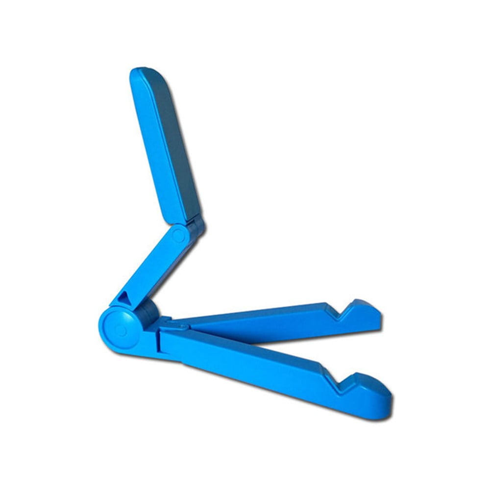 Stand Adjustable Mobile Phone Tablet Stand Portable Folding Tablet Phone Holder ABS Phone Stand Wide Compatibility Blue