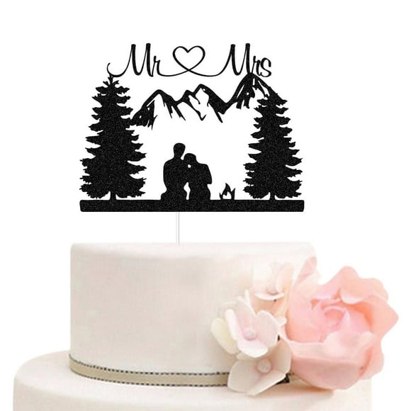 Cake Topper ZLPDS, diseño romántico para bodas en la montaña y al aire libre