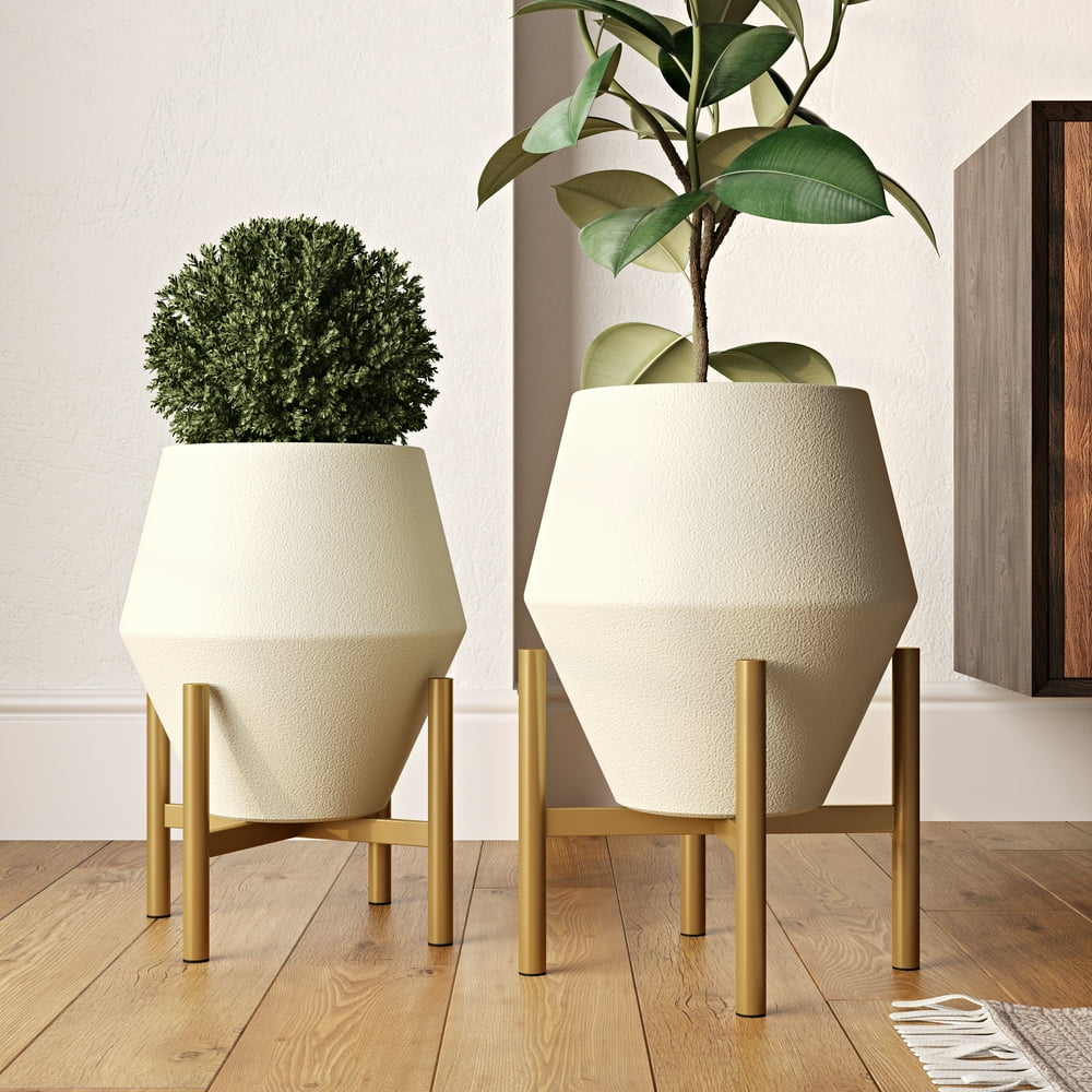 Wilder Mid Century Modern Planters (Set of 2) - Walmart.com - Walmart.com