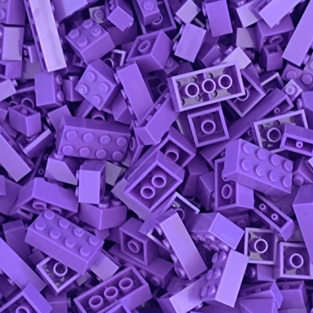 Lote de bloques de construcción de 120/240 Uds., paquete de ladrillos clásicos de ciudad clasificados por bloques de colores, placa de juguete creativo Compatible con,purple
