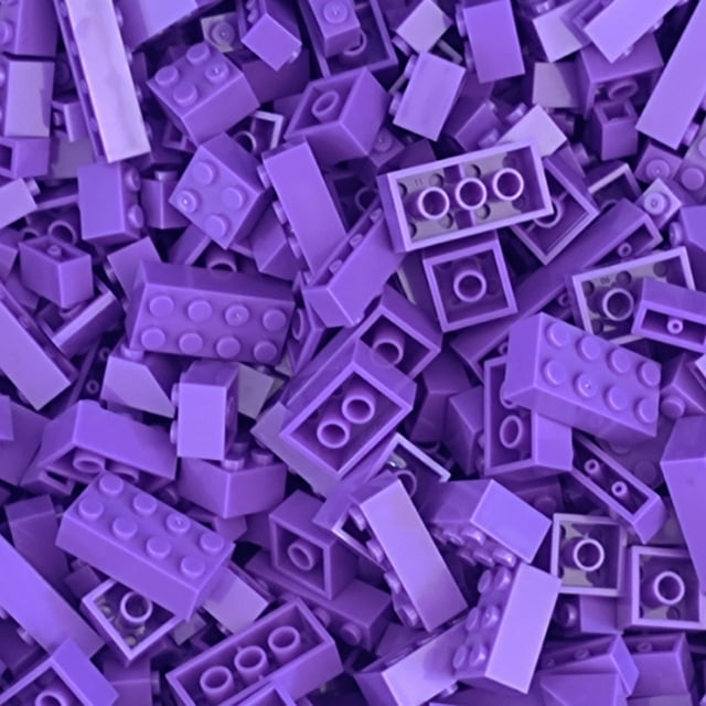 125/250g Building Blocks Bulk Set City Classic Bricks Colorful Assembly DIY Creative Toy Educational Interactive Toy for Kids,purple,125g