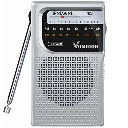 AM/FM Battery Operated Portable Pocket Radio - Best Reception and Longest Lasting. AM FM Compact Transistor Radios Player (Best Reception Pocket Am Fm Radio)