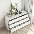 thumbnail image 2 of Miniyam 6 Drawer Dresser, Waterproof Wood Storage Cabinet with Matte Finish, Modern Minimalist Chest, White, 2 of 8