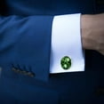 thumbnail image 4 of Saint Patrick's Day Elegant Shirt Cufflinks for Men, Made of Stainless Steel, for Formal Attire, 4 of 6