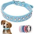 thumbnail image 1 of Small Dog Collar For Female Dogs, Bling Puppy Collar Faux Leather Fancy Diamond Crystal Glitter Pretty Jewel Rhinestone Cat Collars For XXS XS Small Medium Large Pet Girl Dogs,, 1 of 5
